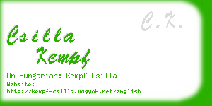 csilla kempf business card